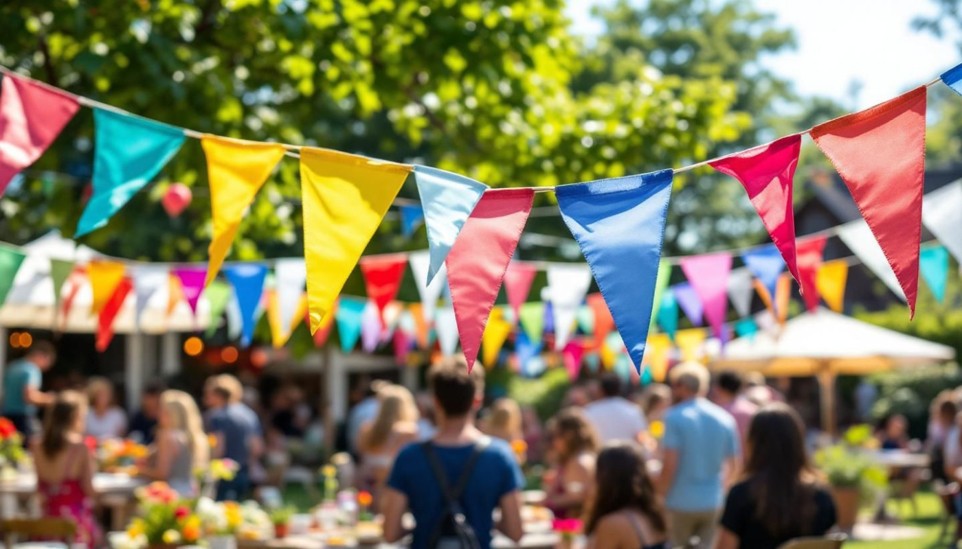 Comment utiliser les guirlandes de drapeaux pour dynamiser vos fêtes ?